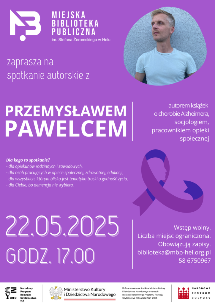Grafika wielokolorowa, informacja o spotkaniu autorskim z Przemkiem Pawelcem
